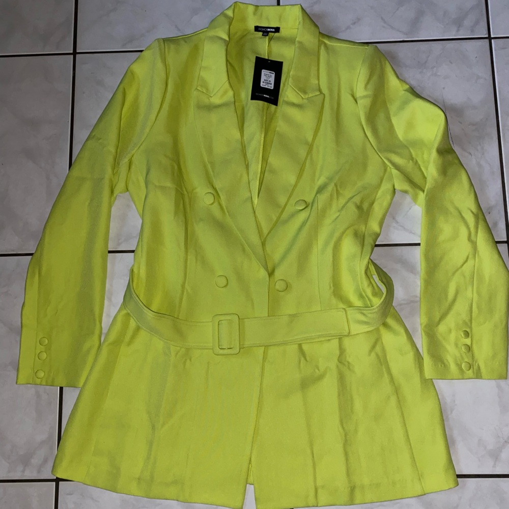 Fashion Nova Bright Yellow Jacket